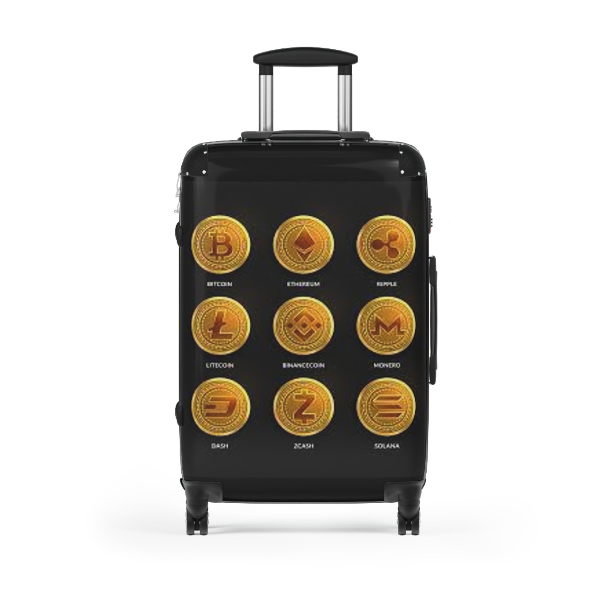 Valise de pièces de monnaie cryptographiques | Bagages de voyage Bitcoin Ethereum Litecoin