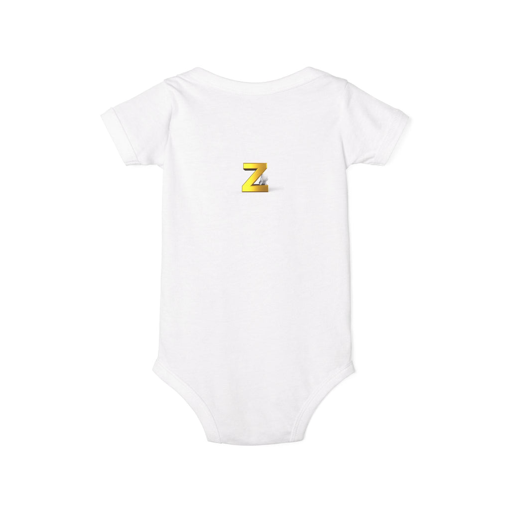 Gold Letter Z Infant Onesie | Baby Bodysuit Monogram