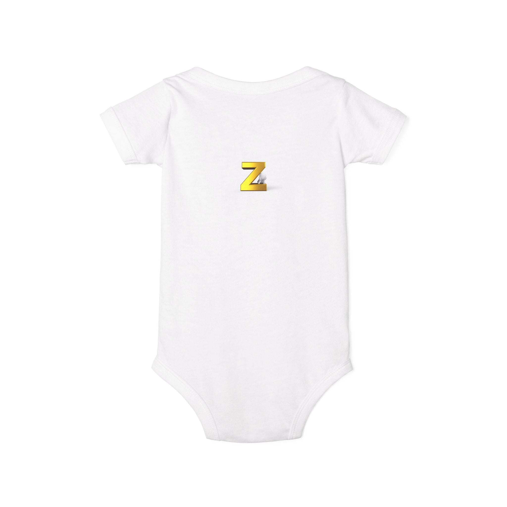 Gold Letter Z Infant Onesie | Baby Bodysuit Monogram