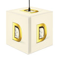 Golden Letter D Light Cube Lamp | Monogram Initial Table Lamp