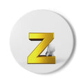 Gold Letter Z Ceramic Coaster | Monogram Initial coaster