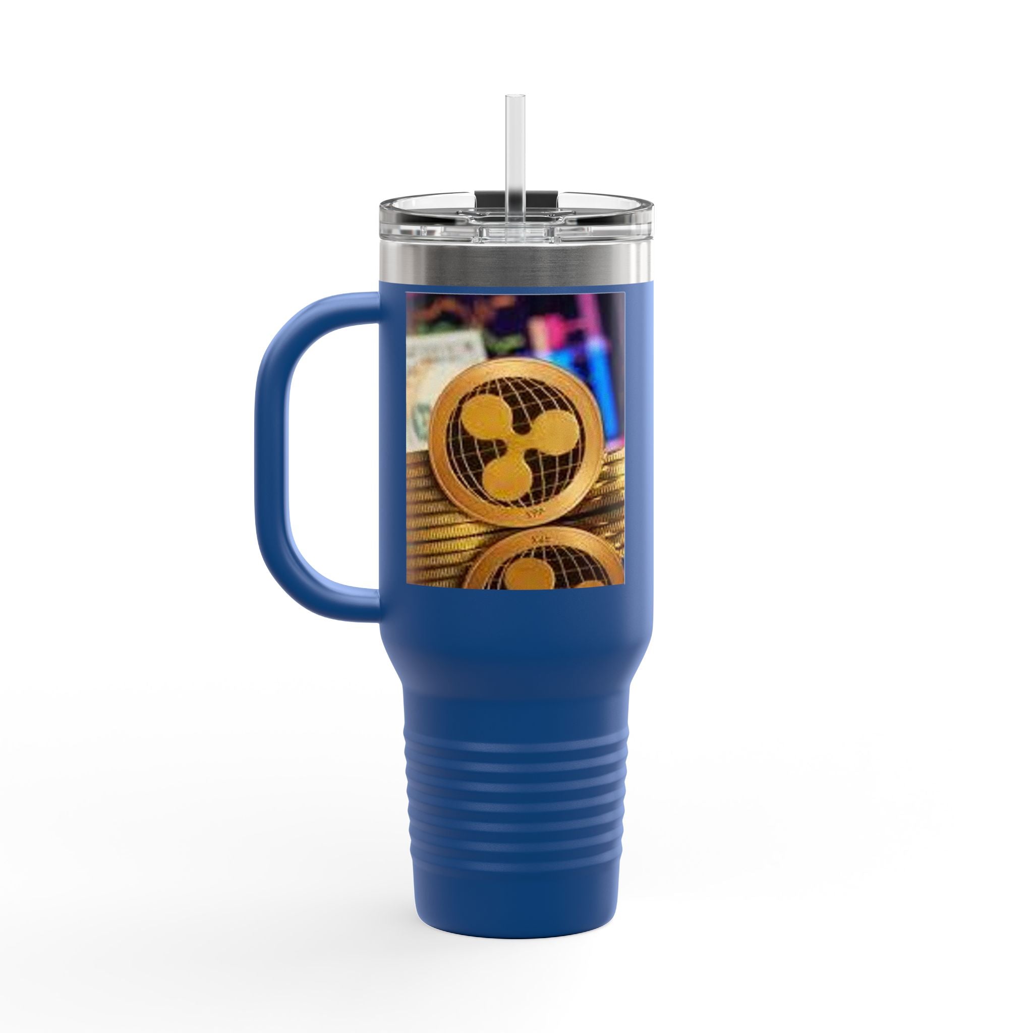 Ripple Crypto Coin Stack Insulated Travel Mug | 40oz