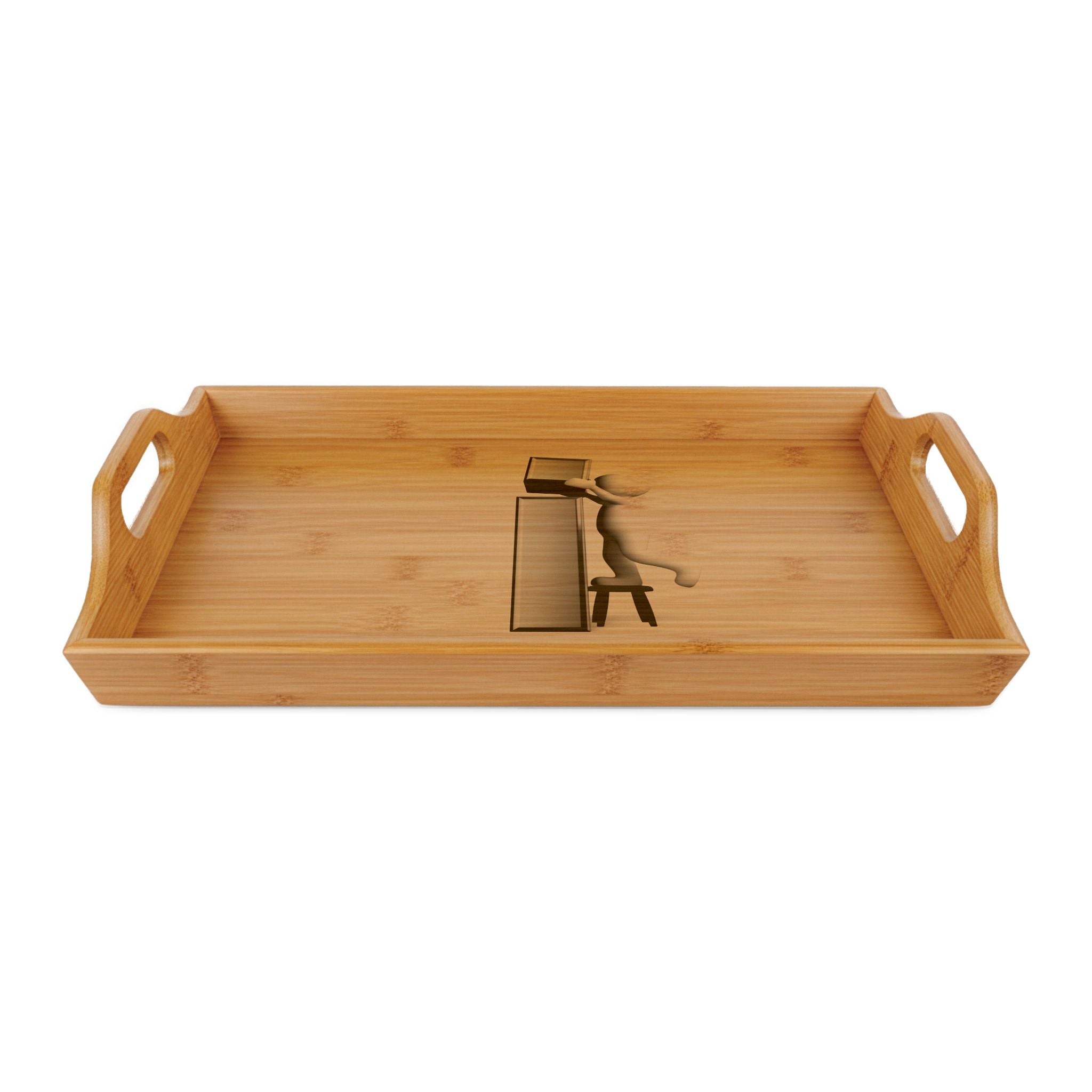 The Letter i Engraved | Bamboo Serving Tray.