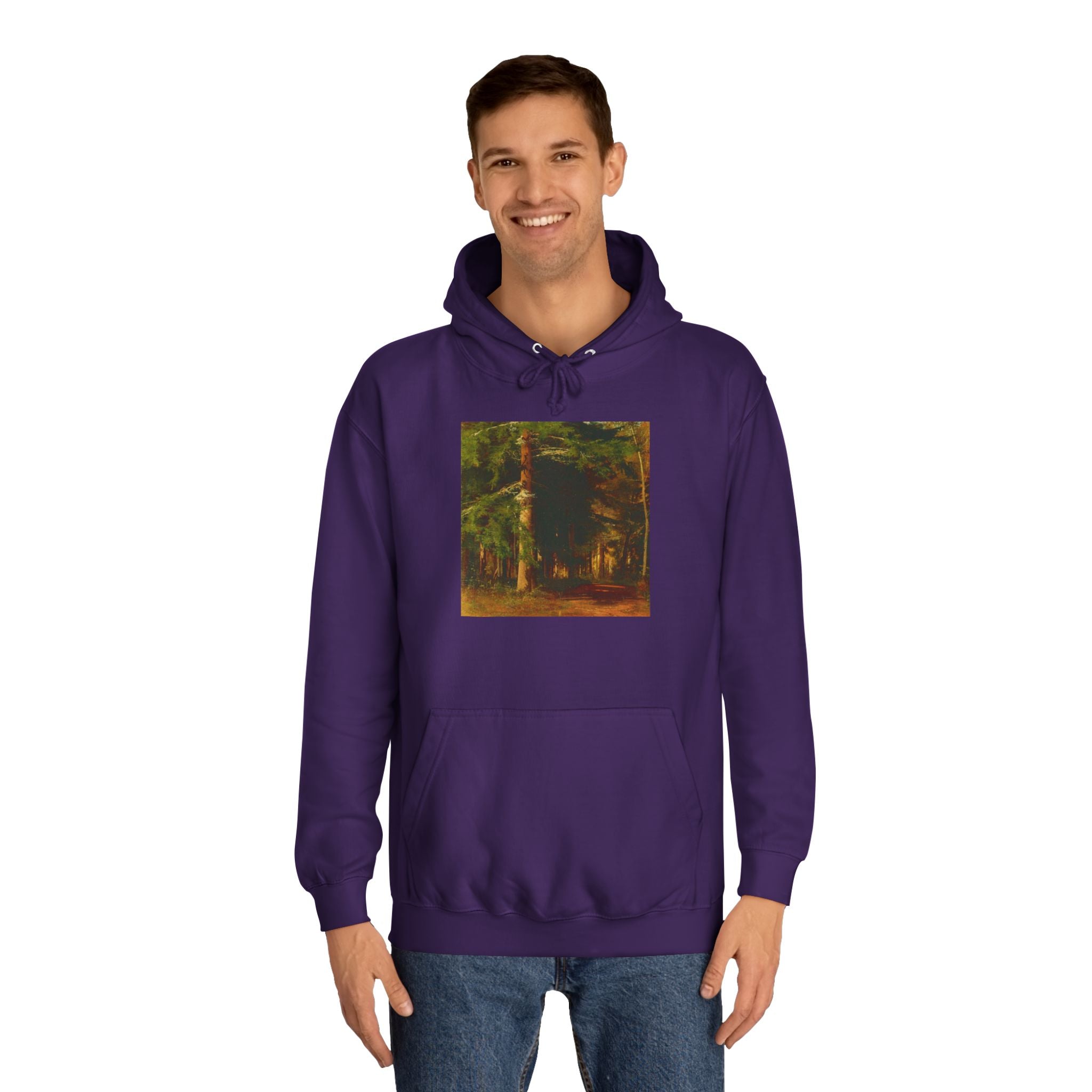 Forest Painting Hoodie | Vintage Woodland Trees Sweatshirt