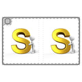 Gold Letter S Monogram Tablet Folio Case | Initial S Cover
