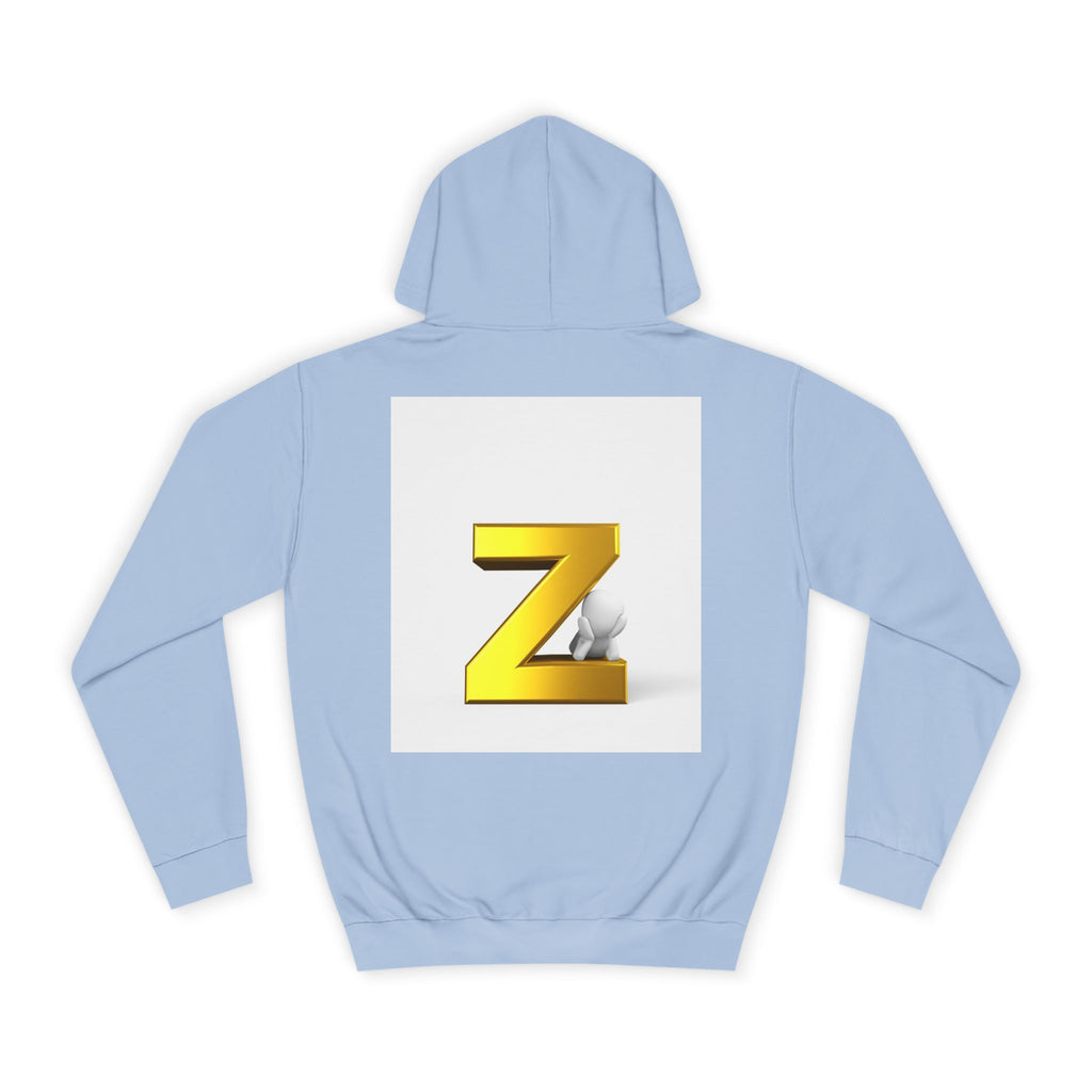 Gold 3D Letter Z Hoodie | Initial Monogram Pullover