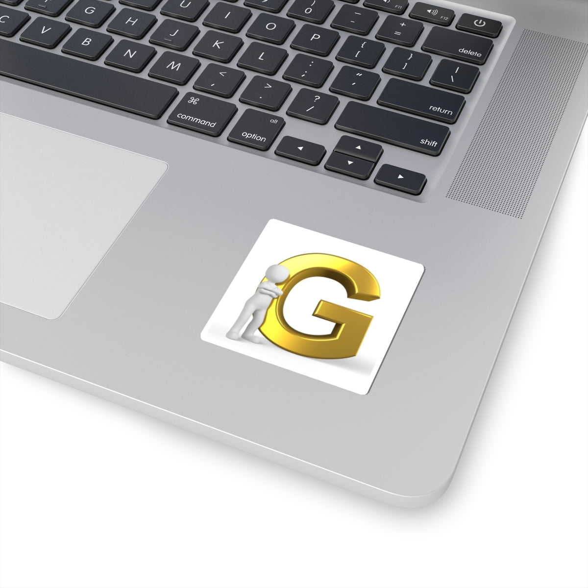 Gold 3D Letter G Sticker | Kiss-Cut Sticker