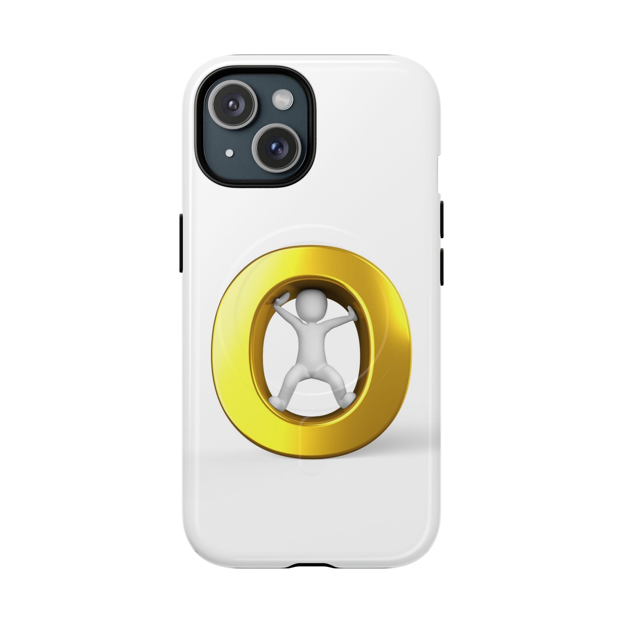 3D Gold Letter O Figure Phone Case | Tough Magnetic Case