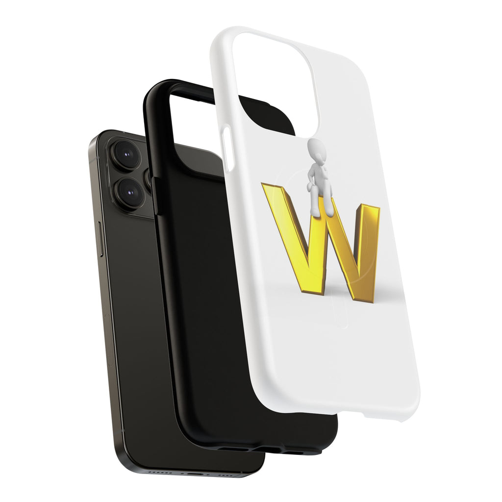 3D Stick Figure on Gold W Phone Case | Tough Magnetic Case