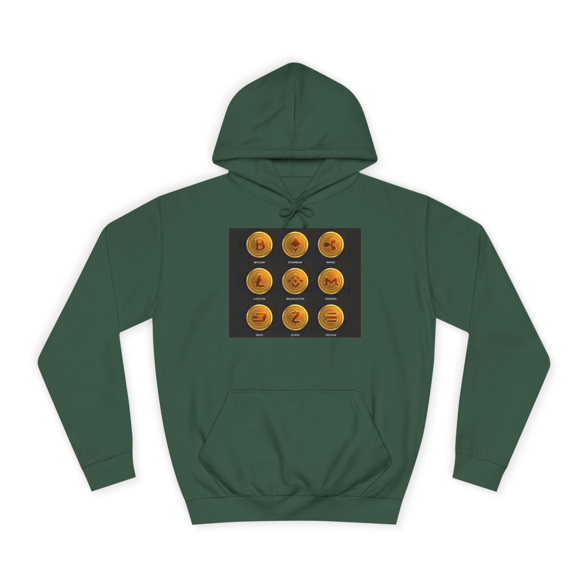 Sweat à capuche icônes de crypto-monnaies | Bitcoin Ethereum Litecoin Ripple Doge Zcash Monero