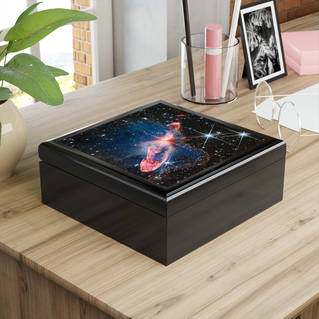 Cosmic Nebula Jewelry Box | Space Galaxy Starry Keepsake Box