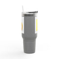 Gold 3D Letter B Travel Mug | 40oz Insulated Tumbler with Handle