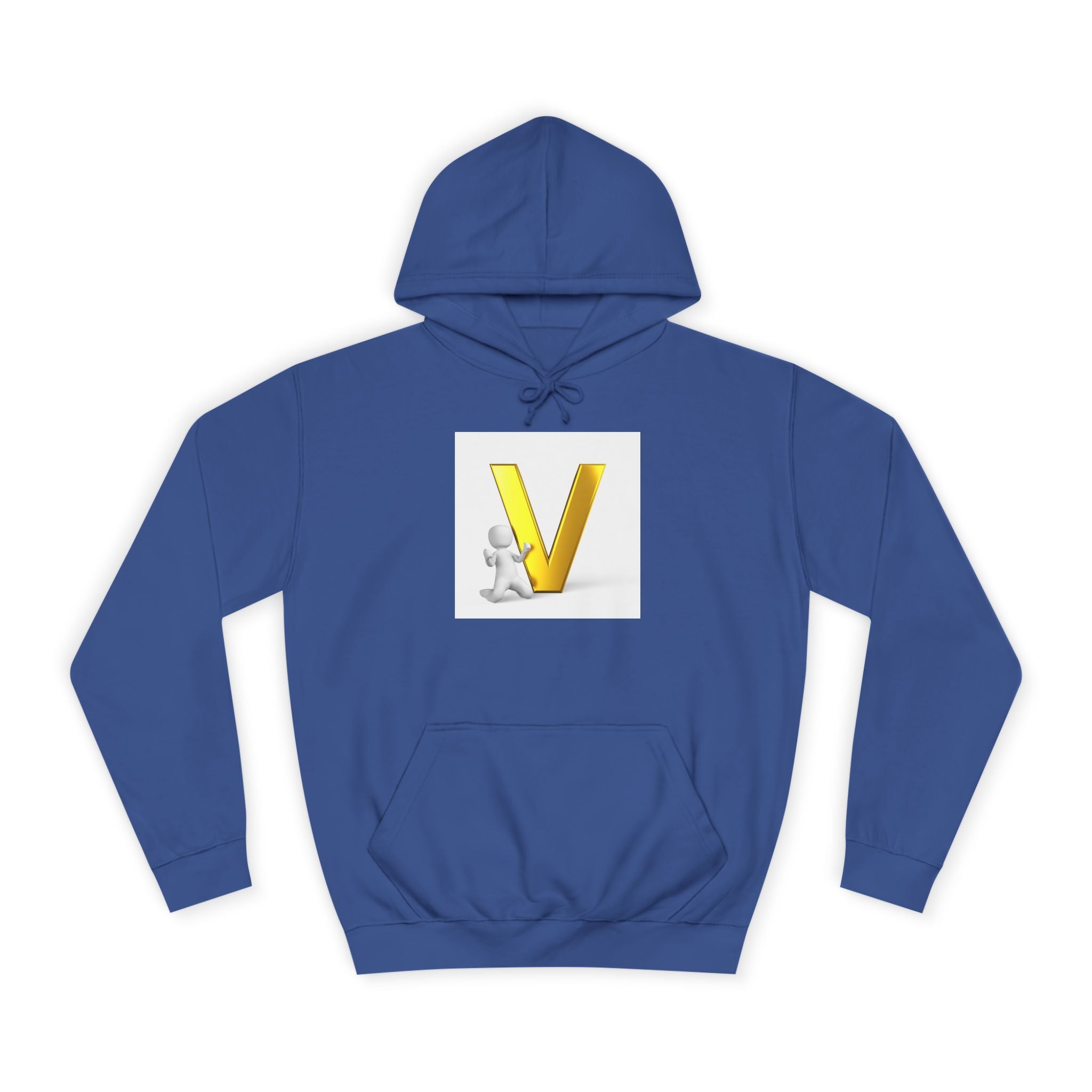 Sweat à capuche lettre V 3D dorée | Sweat-shirt initial V, monogramme lettre