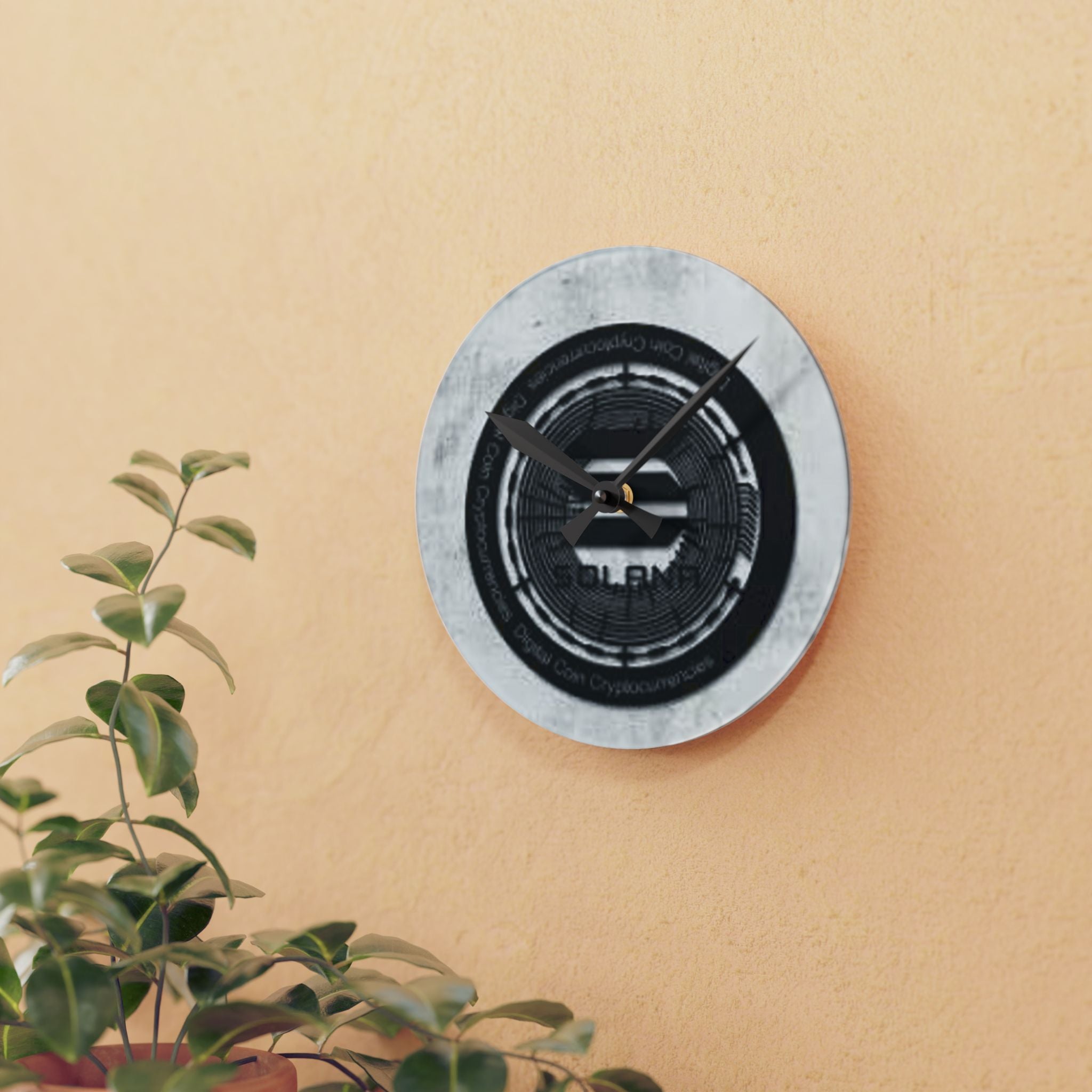Solana Crypto Coin design Acrylic Wall Clock | Blockchain, Cryptocurrency Decor