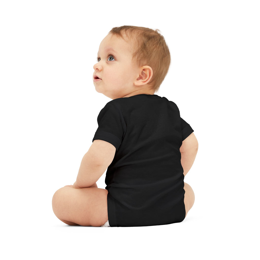 Minimal Dotted Alphabet Infant Onesie | Plain Baby Bodysuit