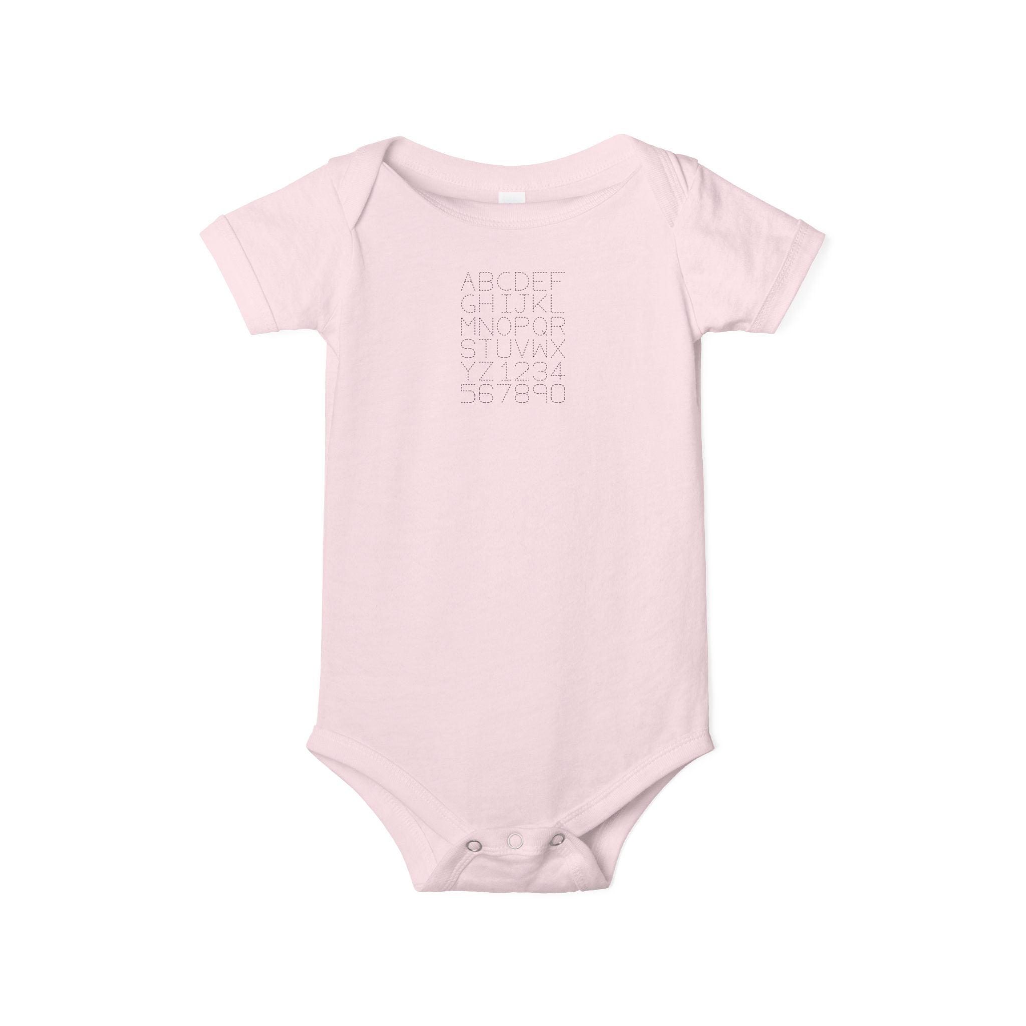 Body bébé imprimé alphabet à pois | Body bébé uni