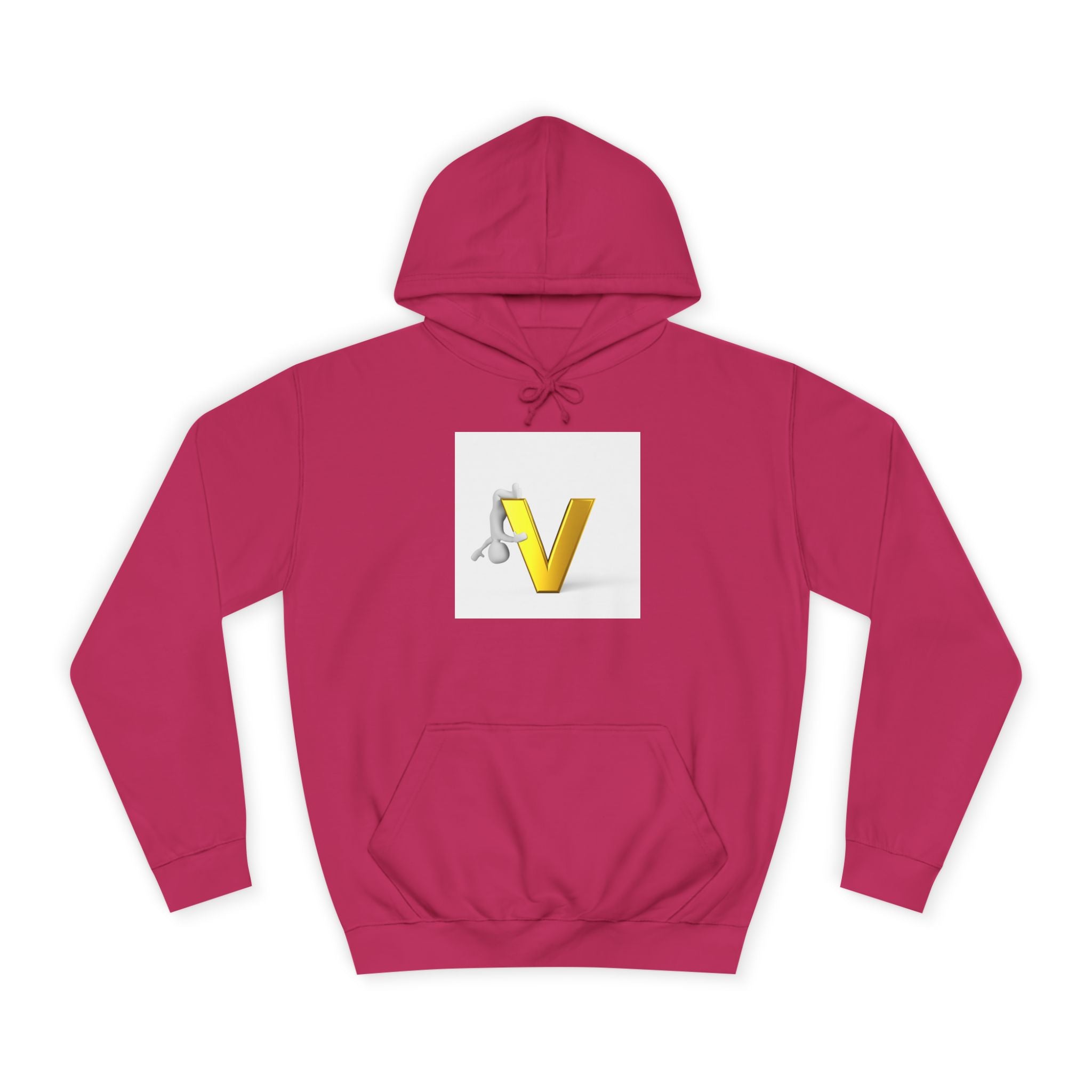 Sweat à capuche 3D lettre V dorée | Sweat initial lettre V