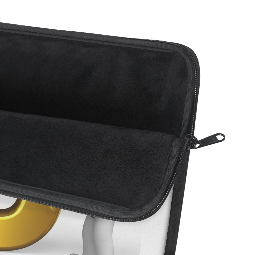 Gold Letter J with Figure Laptop Sleeve | Monogram Initial J