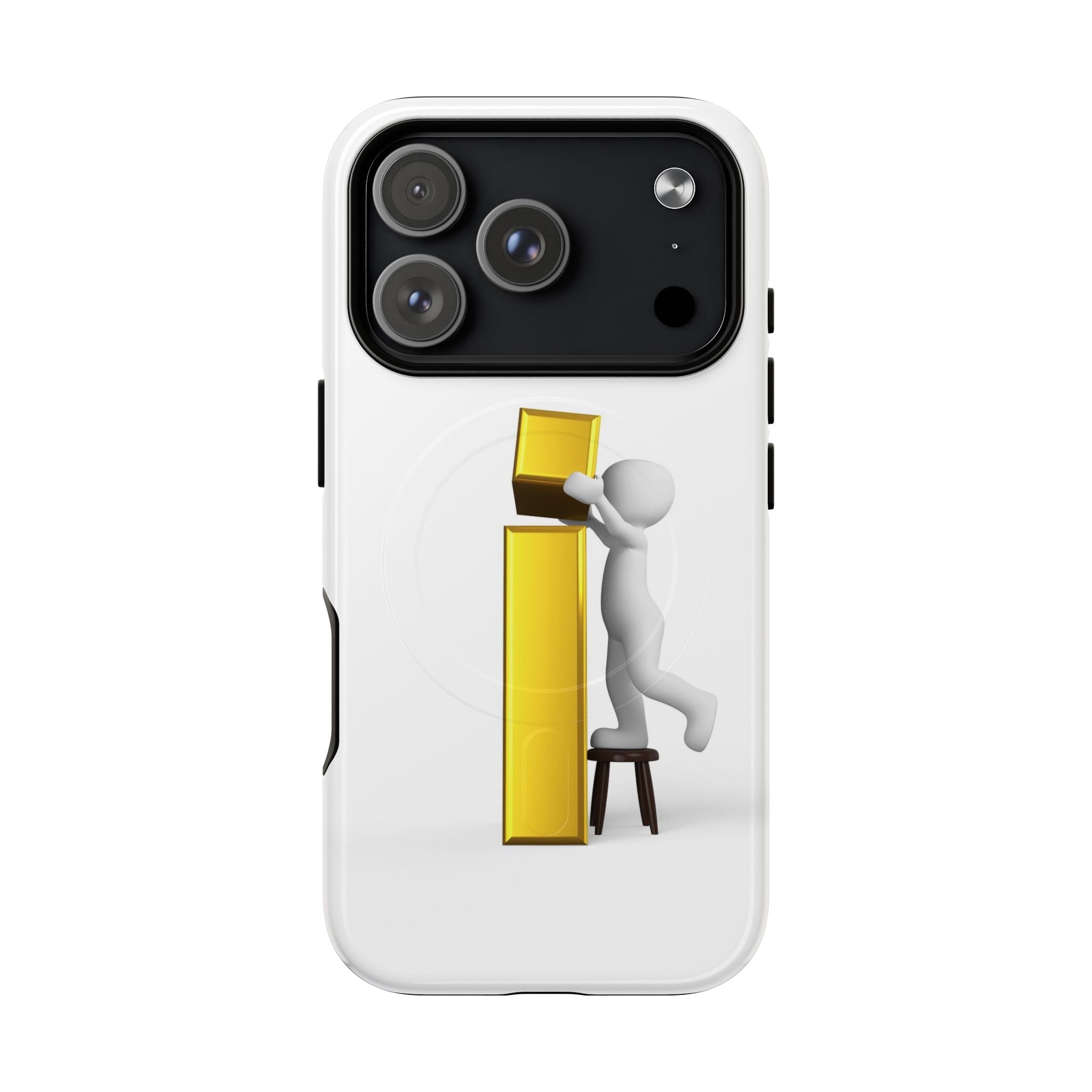 3D Character Gold Letter i phone case | Tough Magnetic Case