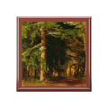 Forest Path Painting Jewelry Box | Woodland Landscape Trinket Box