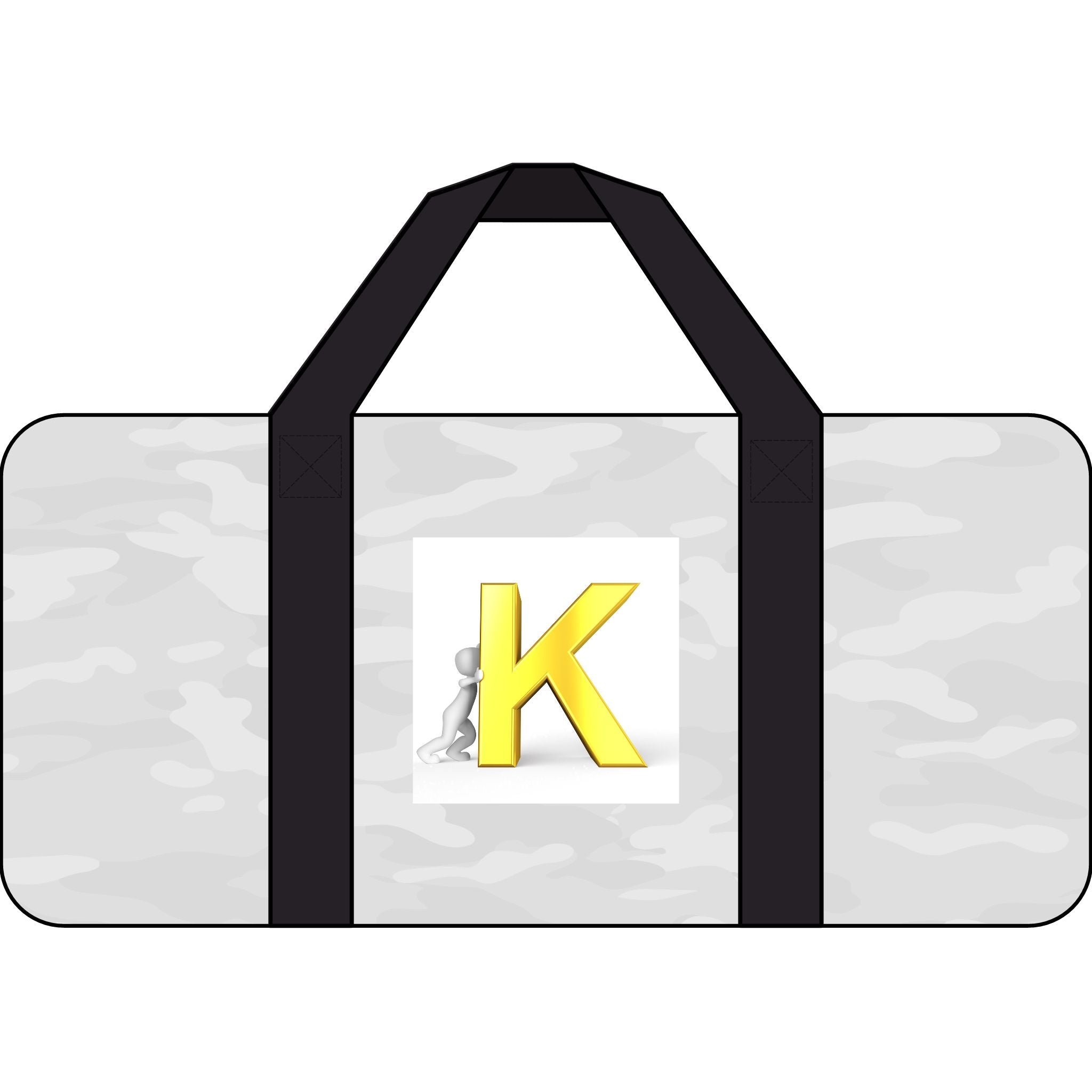 Yellow K Monogram Tripper Duffel Bag | Checker or Camo Strap