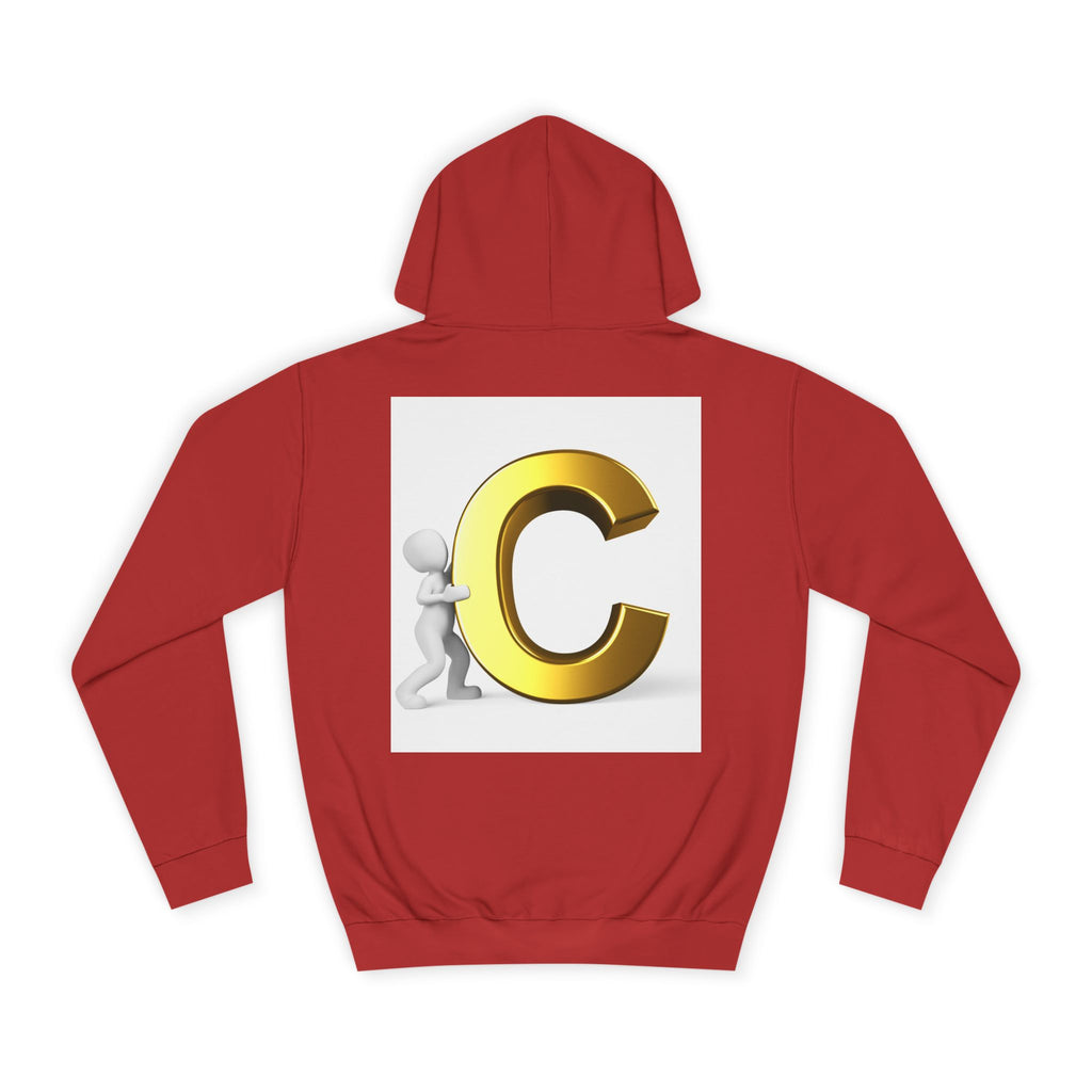 Gold Letter C Hoodie | Monogram Initial C Sweatshirt