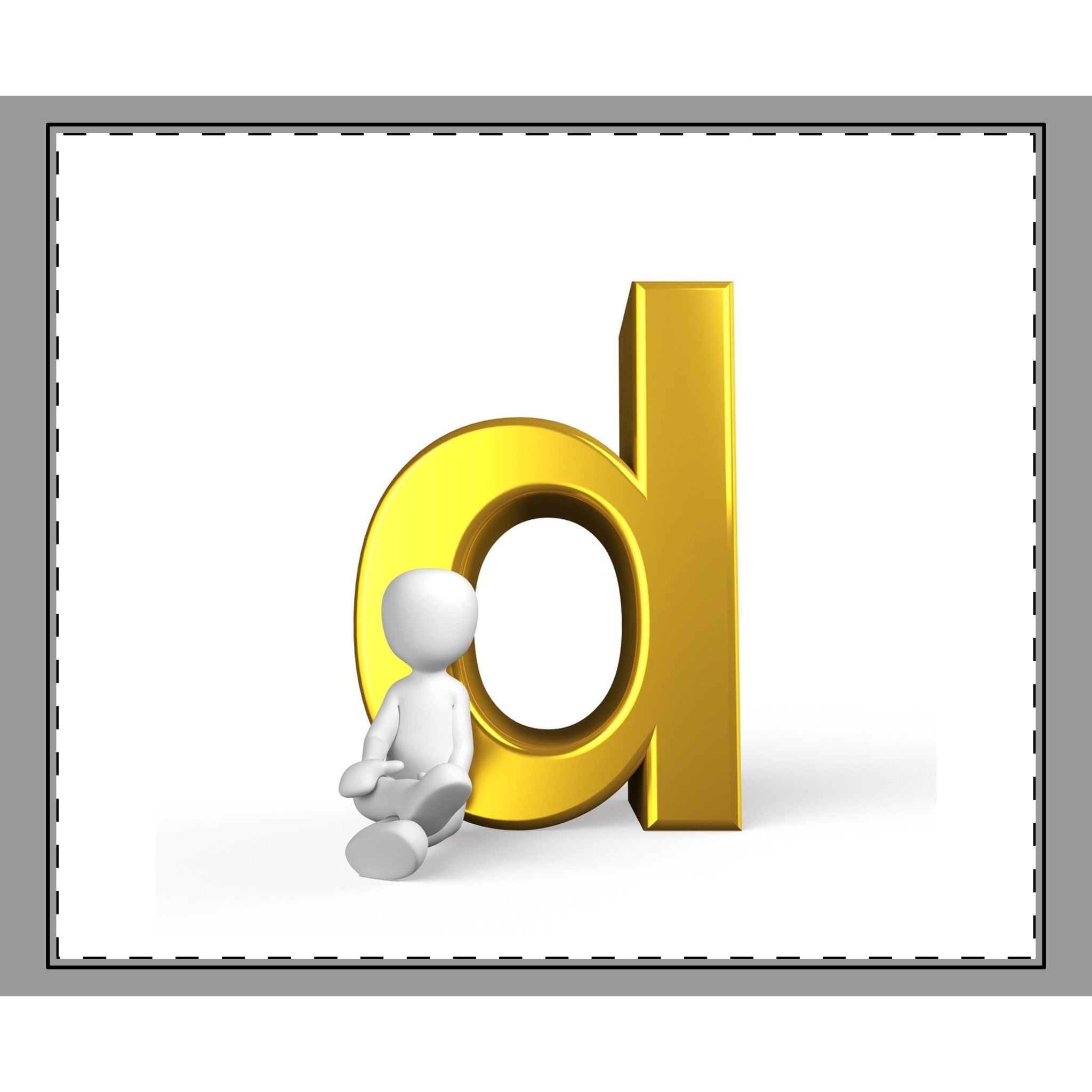 Woven-Style Coverlet | 3D Gold Letter D