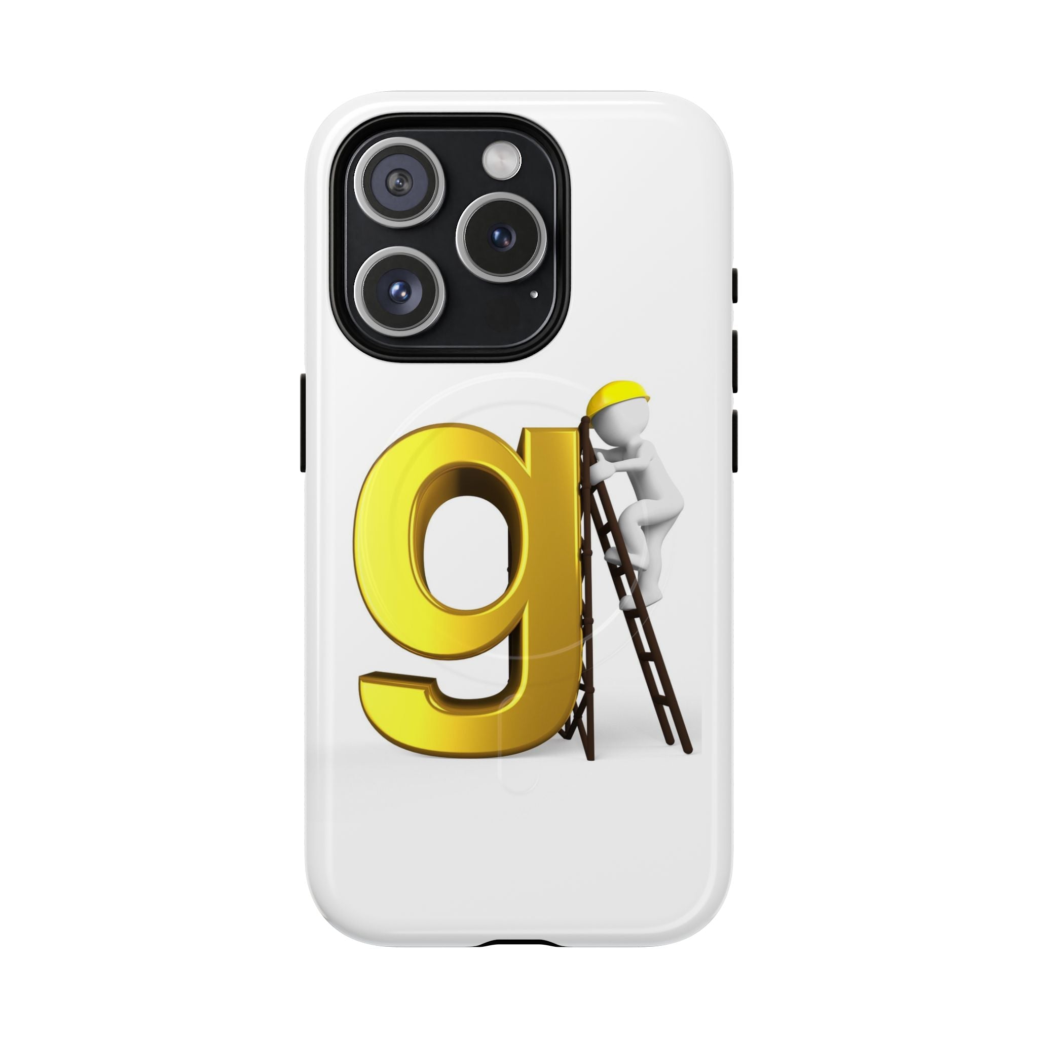 Coque de téléphone de construction Lettre G dorée | Coque magnétique robuste