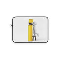 3D Stick Figure Building  Letter i Laptop Sleeve | Minimalist White Tech Case