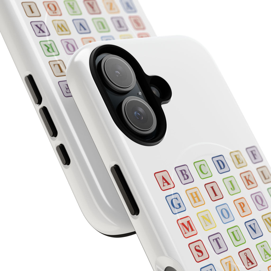 Alphabet Blocks Phone Case | Magnetic Tough Case, Colorful Letter Grid