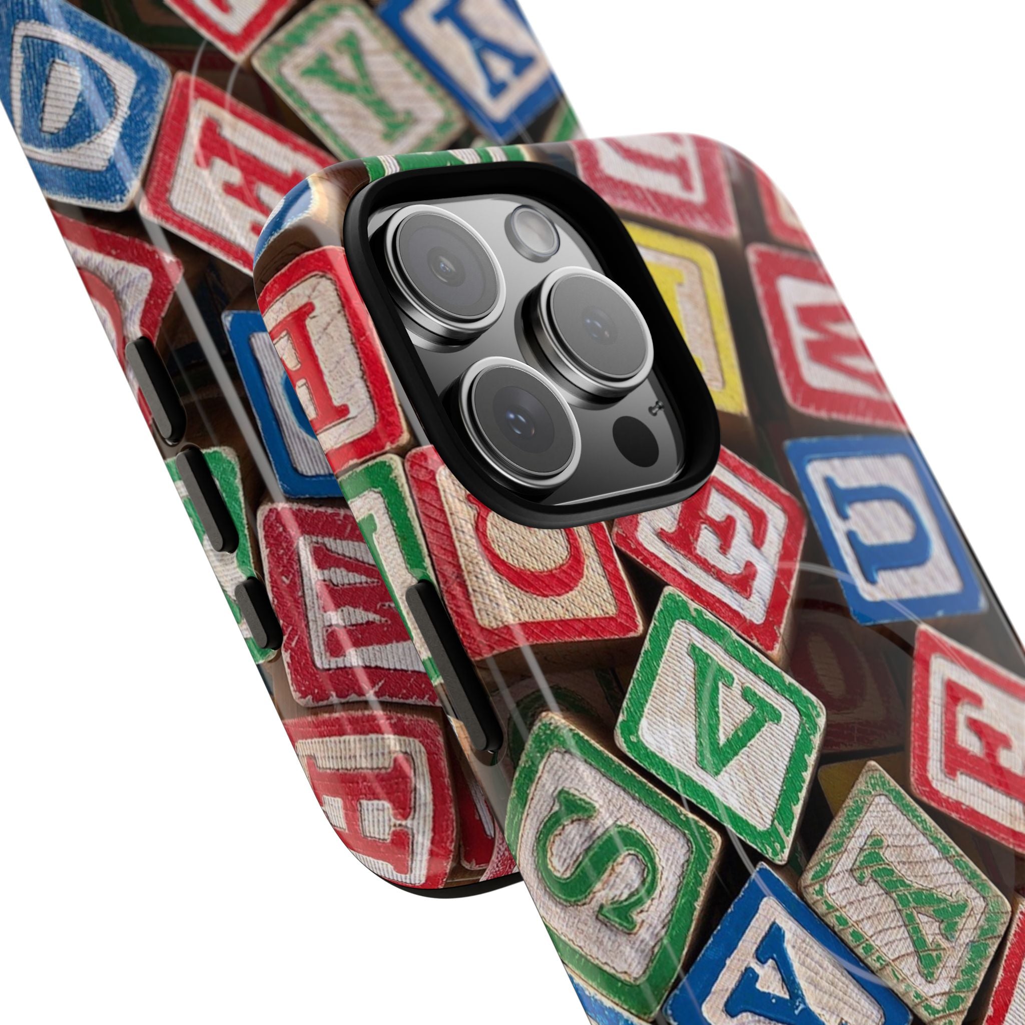 Vintage Alphabet Blocks Phone Case | Tough Magnetic Case
