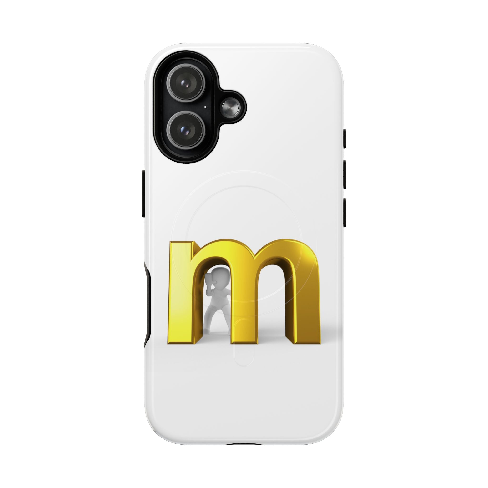 Gold Letter M phone case | Magnetic Tough Case, Monogram Initial