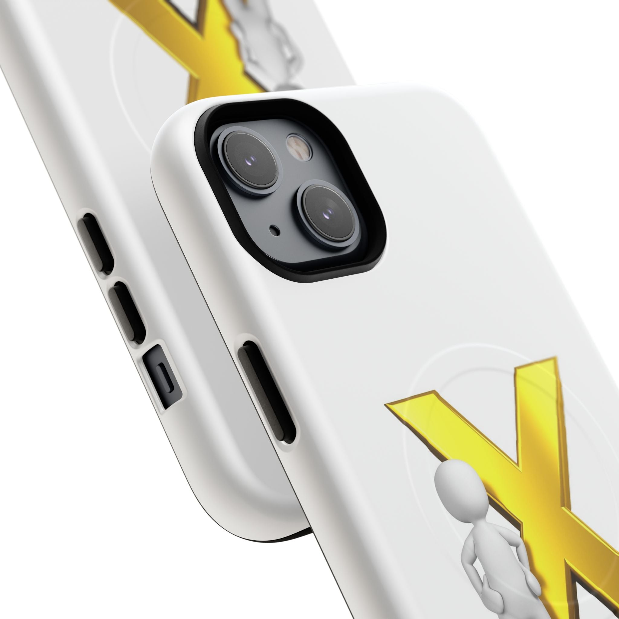 3D Figure with Gold X phone case | Magnetic Tough Case