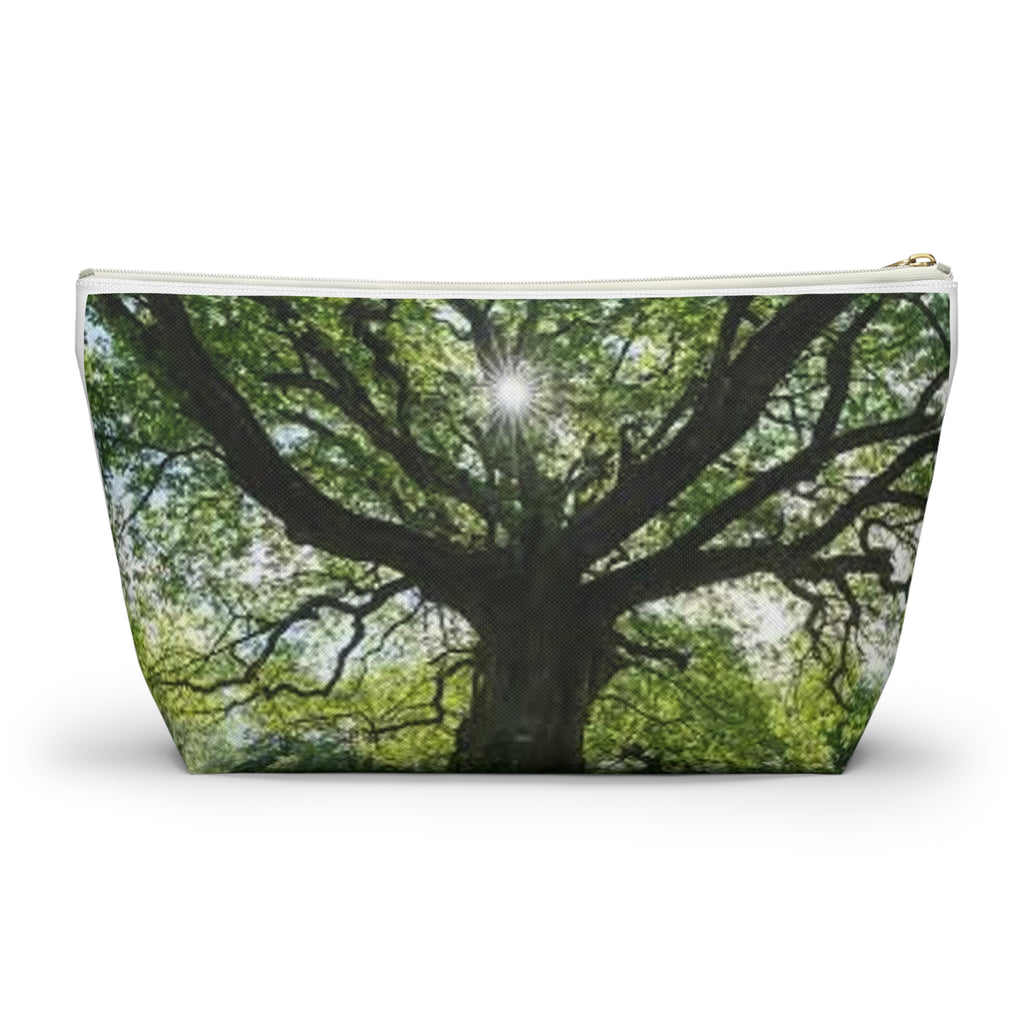 Sunlit Oak Tree Accessory Pouch | T-Bottom Makeup Bag