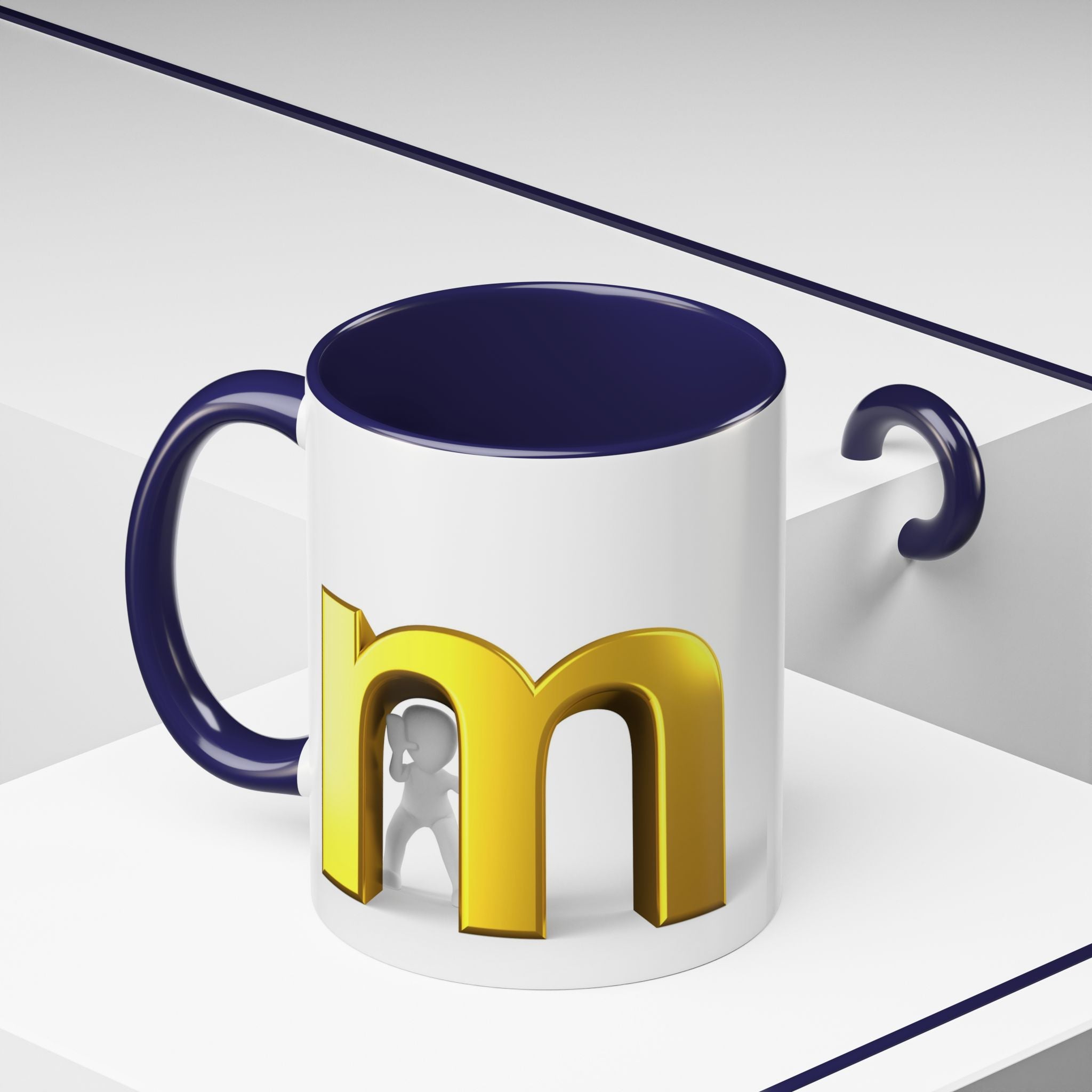 Gold Letter M Monogram Mug | Accent Coffee Mug
