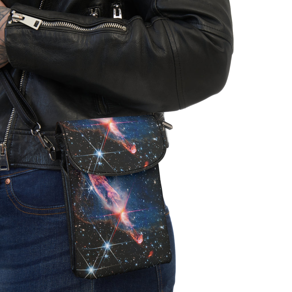 Galaxy Nebula Small Cell Phone Wallet | Crossbody Phone Pouch