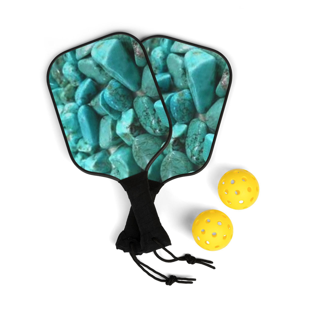 Turquoise Pebble Pattern Pickleball Paddle Set | Pickleball Kit