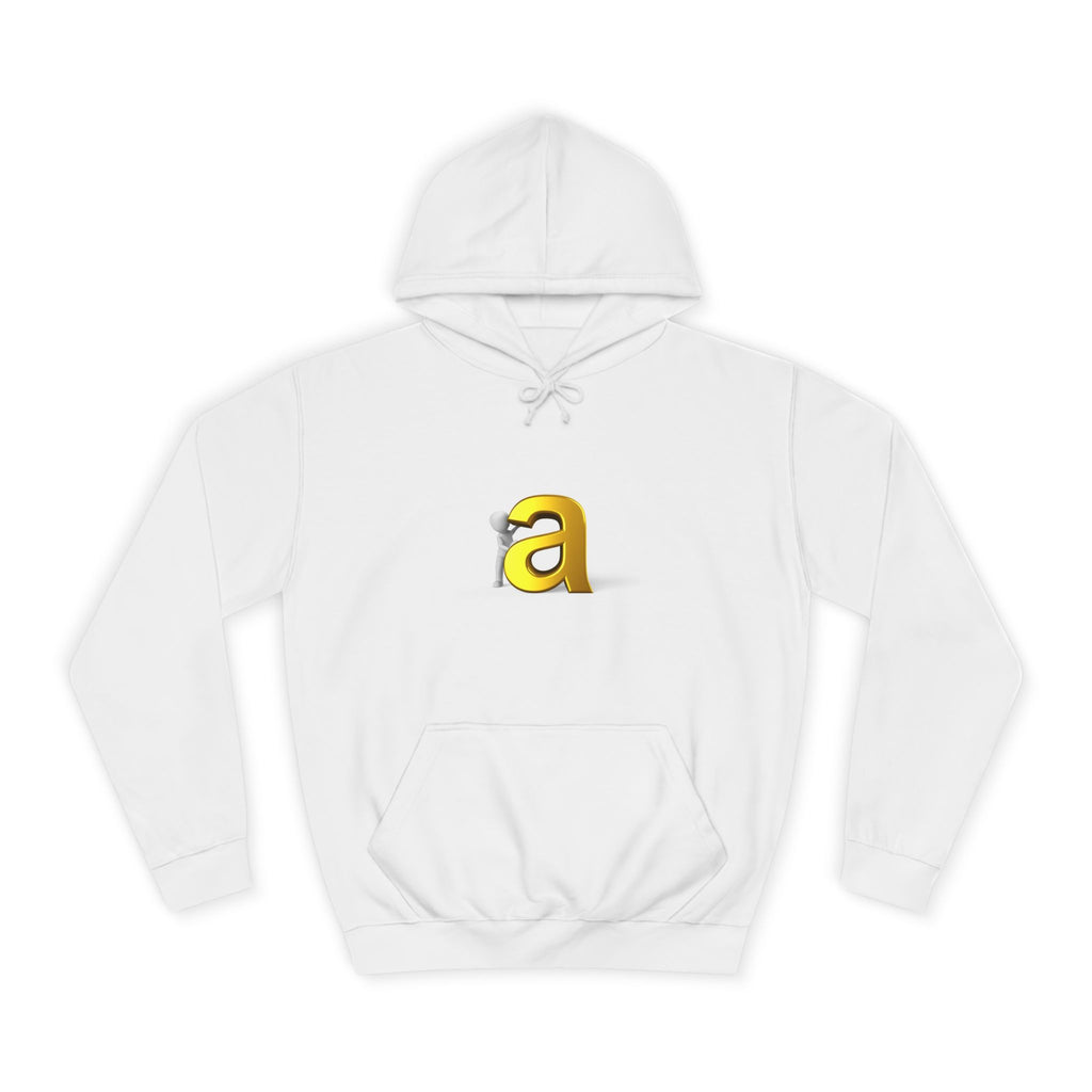 Gold 3D Letter A Hoodie | Monogram Initial Sweatshirt