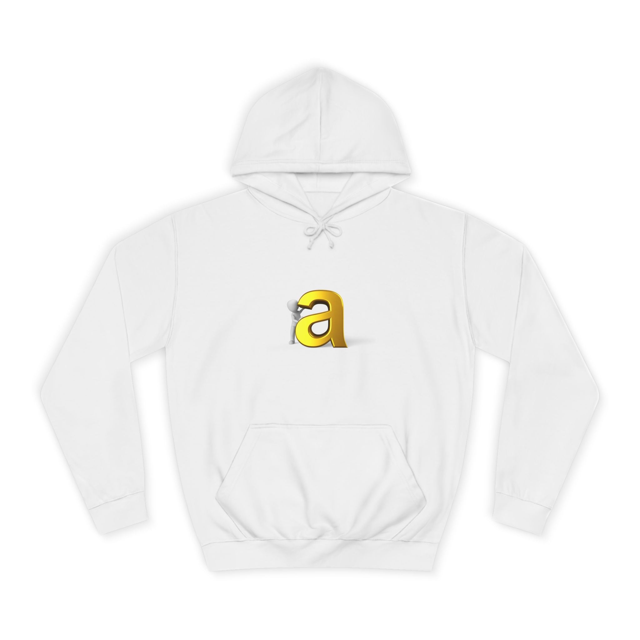 Gold 3D Letter A Hoodie | Monogram Initial Sweatshirt