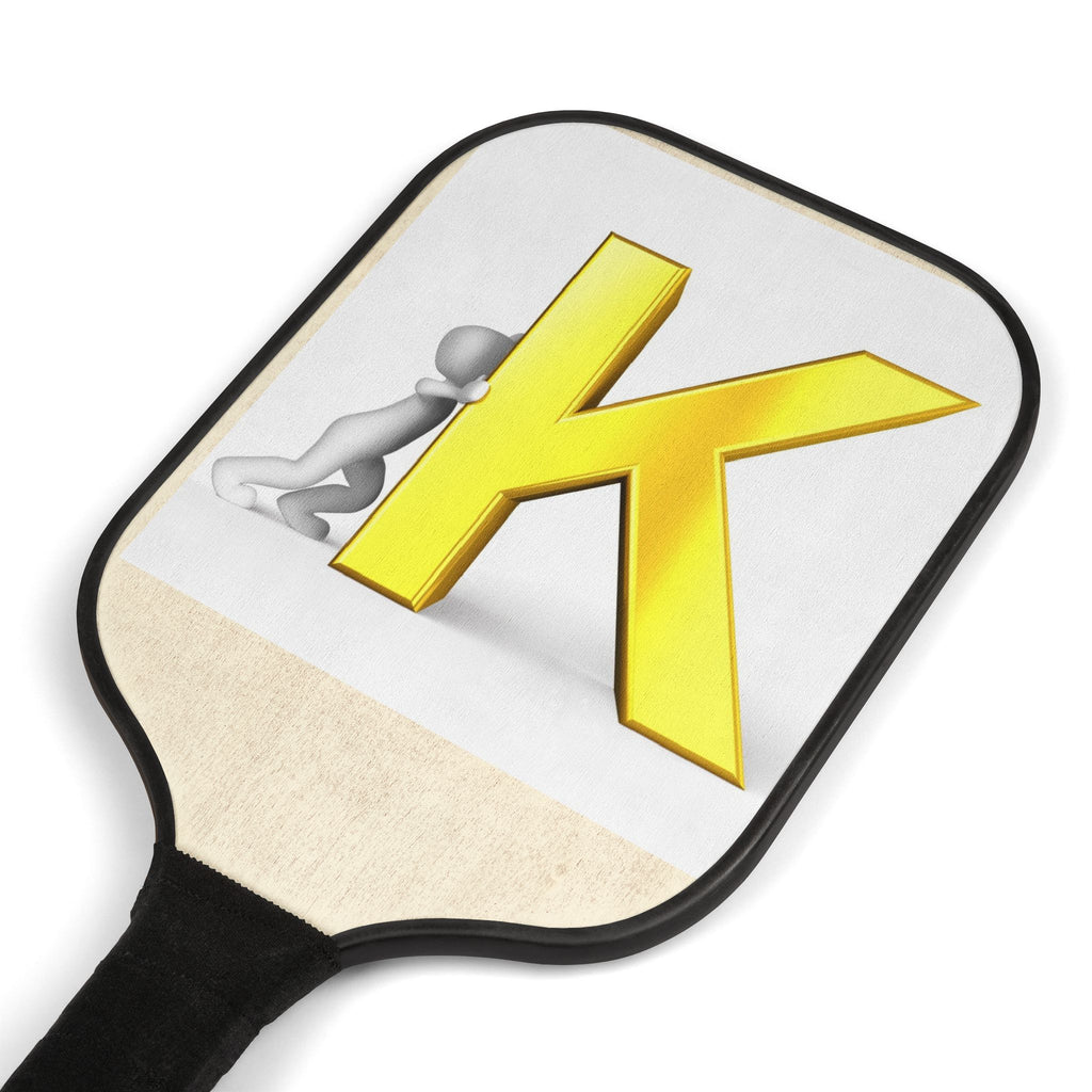 Yellow K Monogram Pickleball Paddle | Pickleball Kit