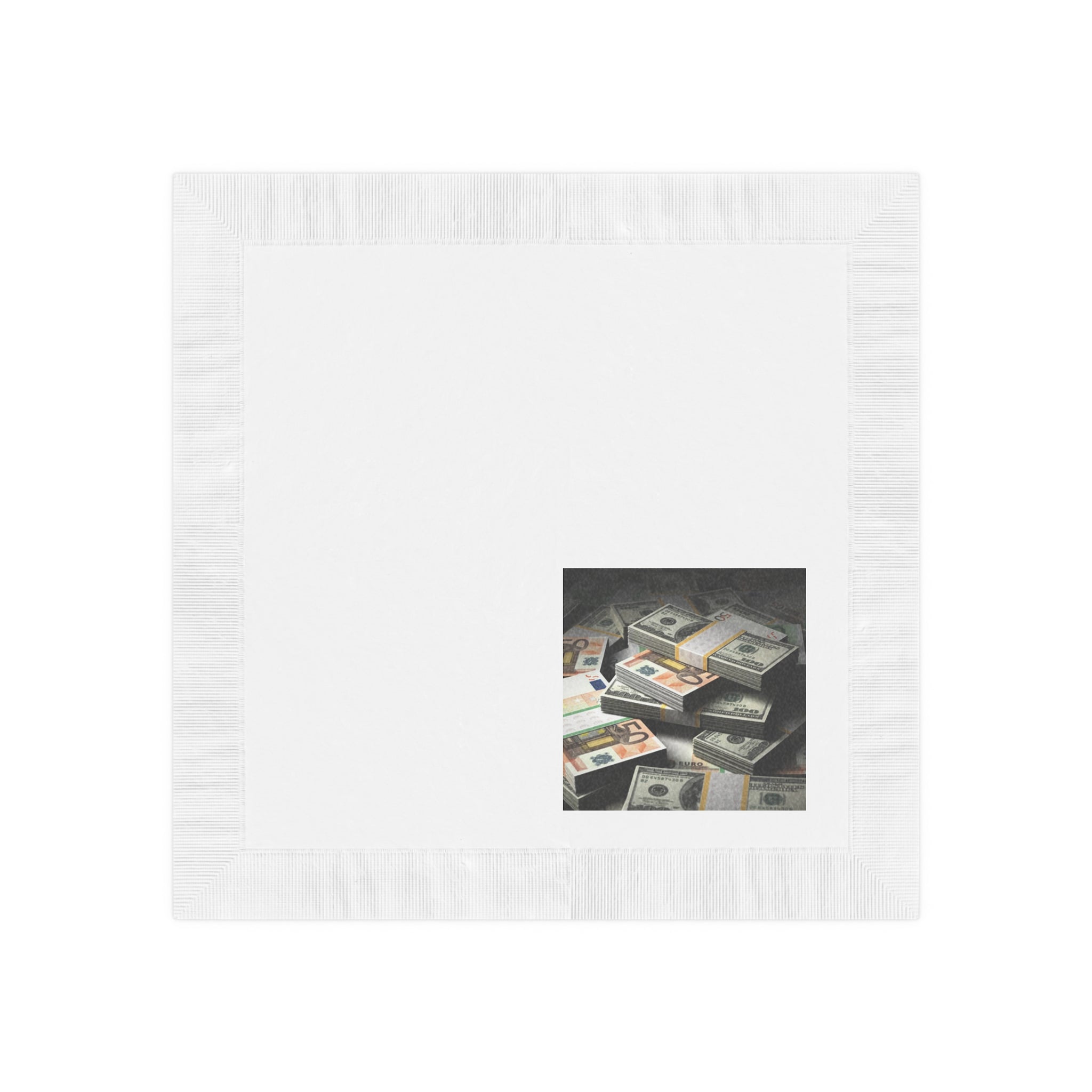 Billionaire White Coined Napkins