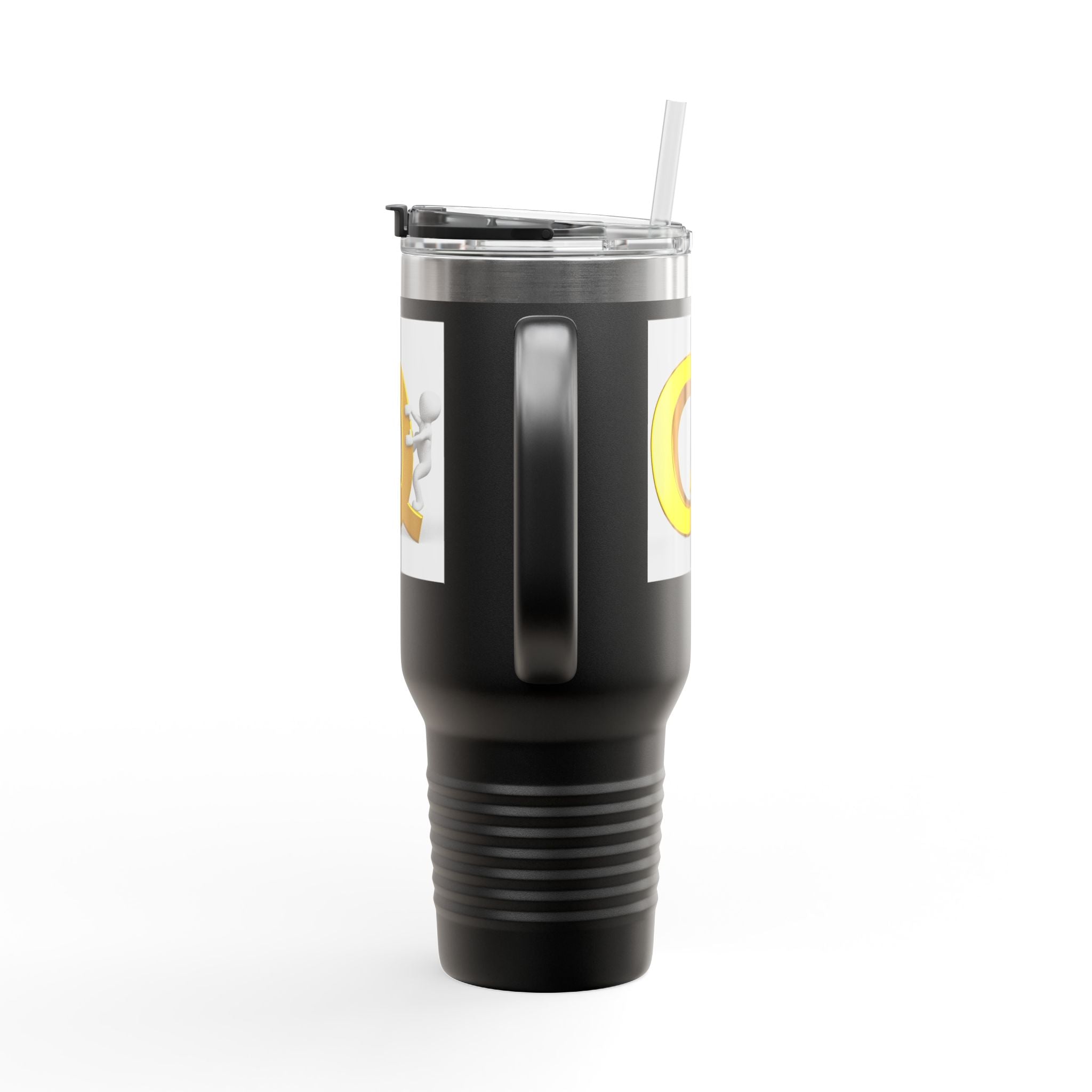 Gold Letter Q Monogram Travel Mug | 40oz Insulated Tumbler