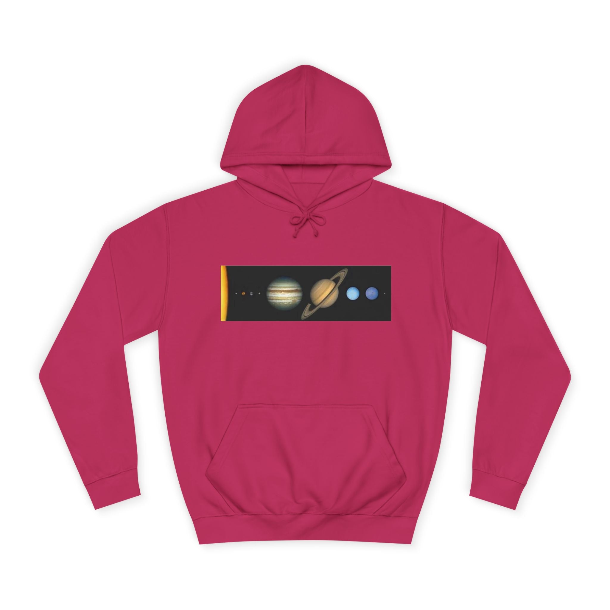 Solar System Planets Hoodie | Saturn Jupiter Earth Mars Nebula Design