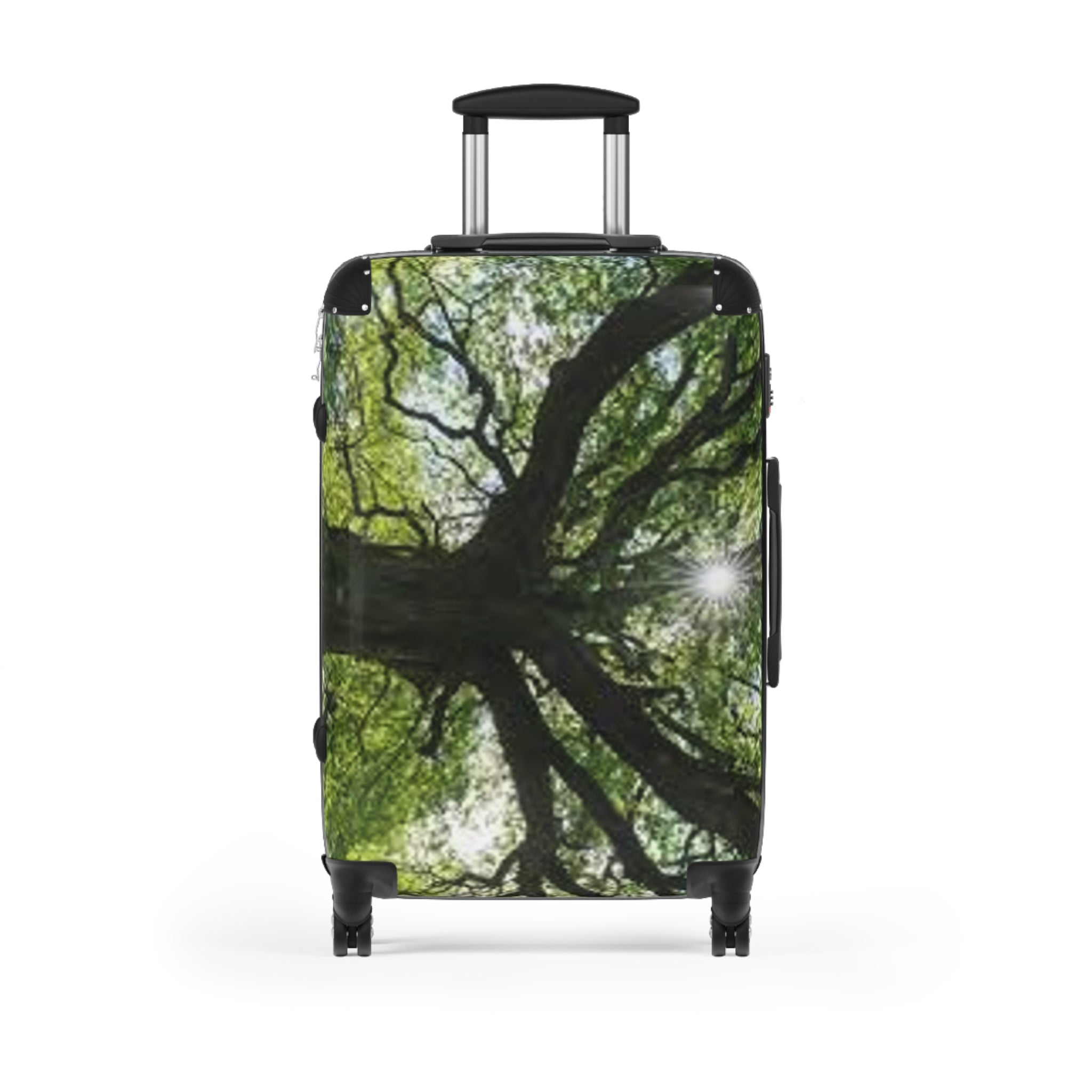 Sunlit Tree Canopy Suitcase | Nature Luggage, Forest Photography