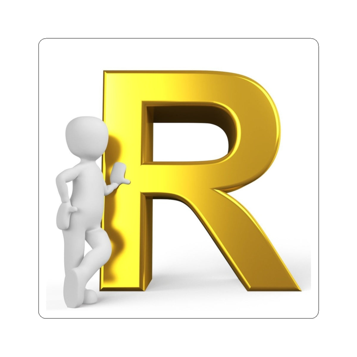 Autocollant monogramme lettre R or découpé | Autocollant pour ordinateur portable, initiale R