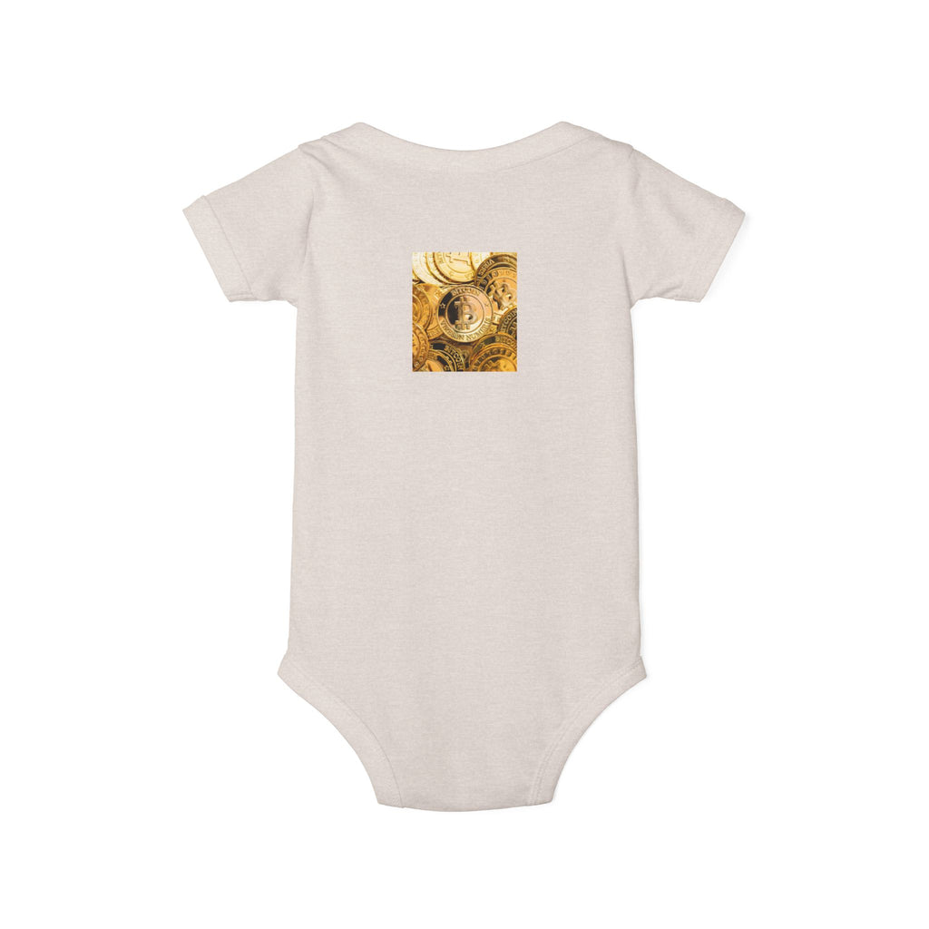 Bitcoin Cryptocurrency Infant One Piece | Floral Nursery Baby Bodysuit