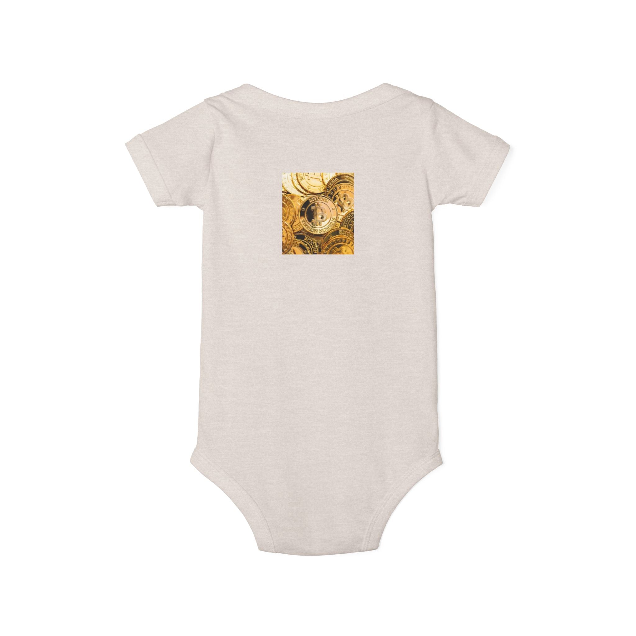 Bitcoin Cryptocurrency Infant One Piece | Floral Nursery Baby Bodysuit