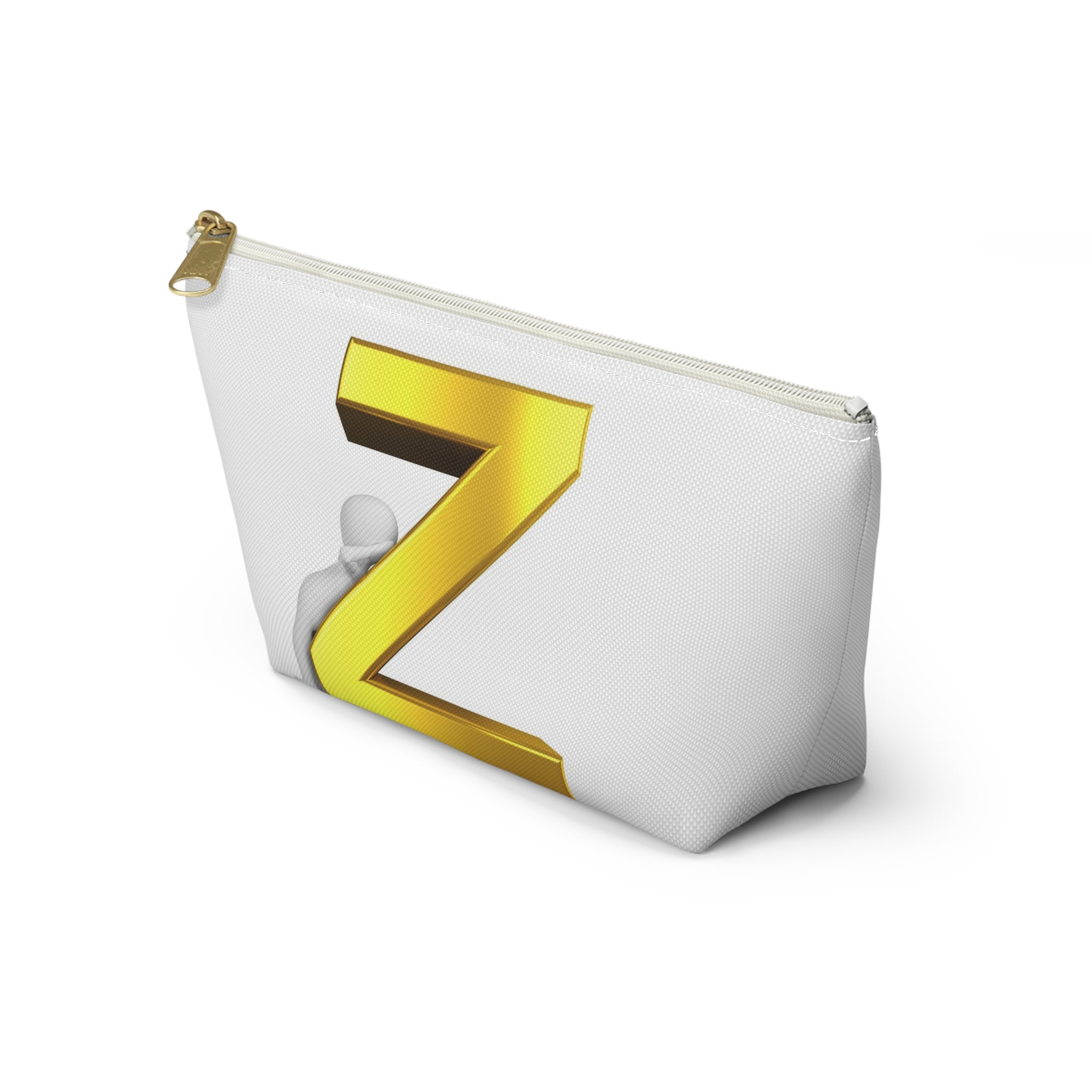 Gold Letter Z Accessory Pouch | Monogram Z Makeup Bag