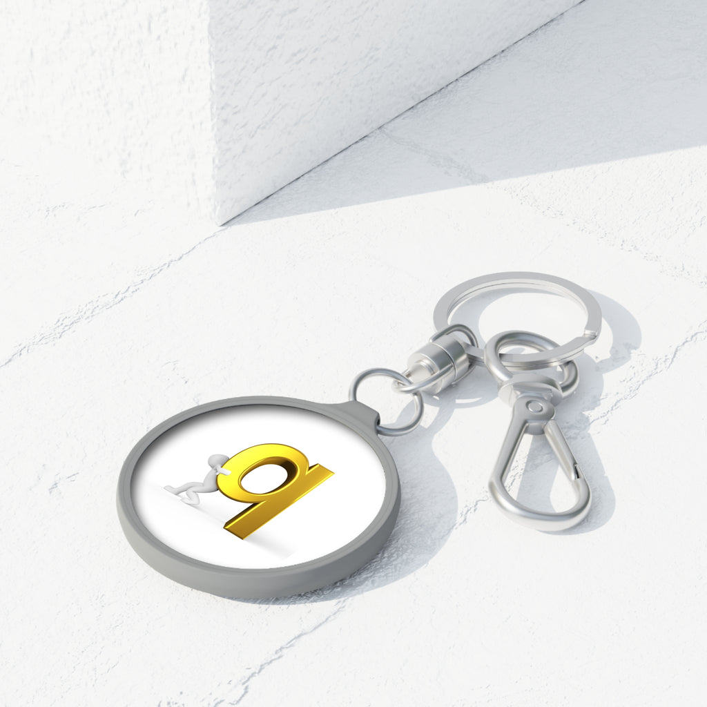 Golden Letter Q Keyring Tag | Initial Keychain, Monogram Accessory