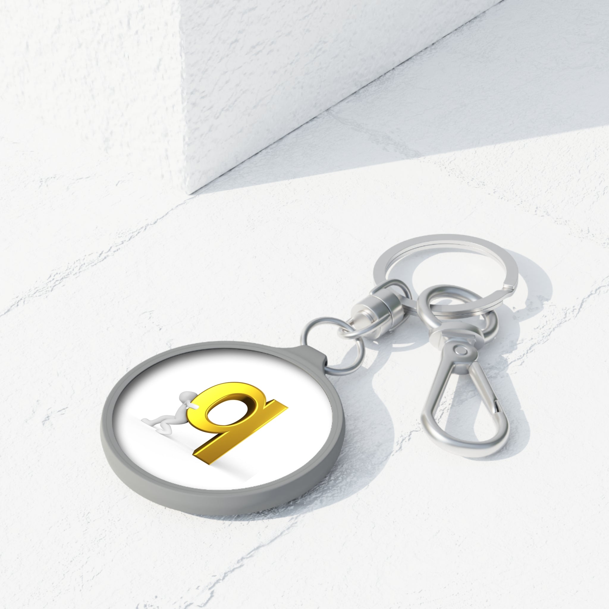 Golden Letter Q Keyring Tag | Initial Keychain, Monogram Accessory